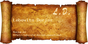 Lebovits Dorisz névjegykártya